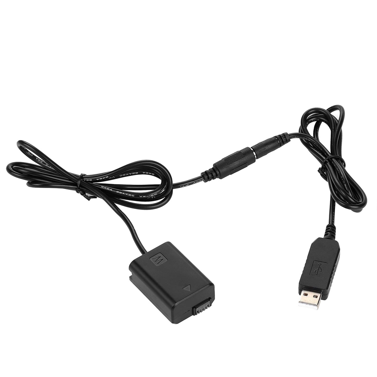 USB DC Coupler Dummy Battery for Sony A7R A7RII A6500 A6300 A5100 NEX5 NEX7