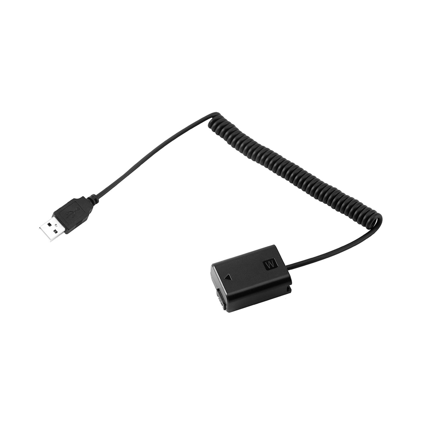 USB Cable To Np-FW50 Dummy Battery for Sony Battery Bank Black Accessories