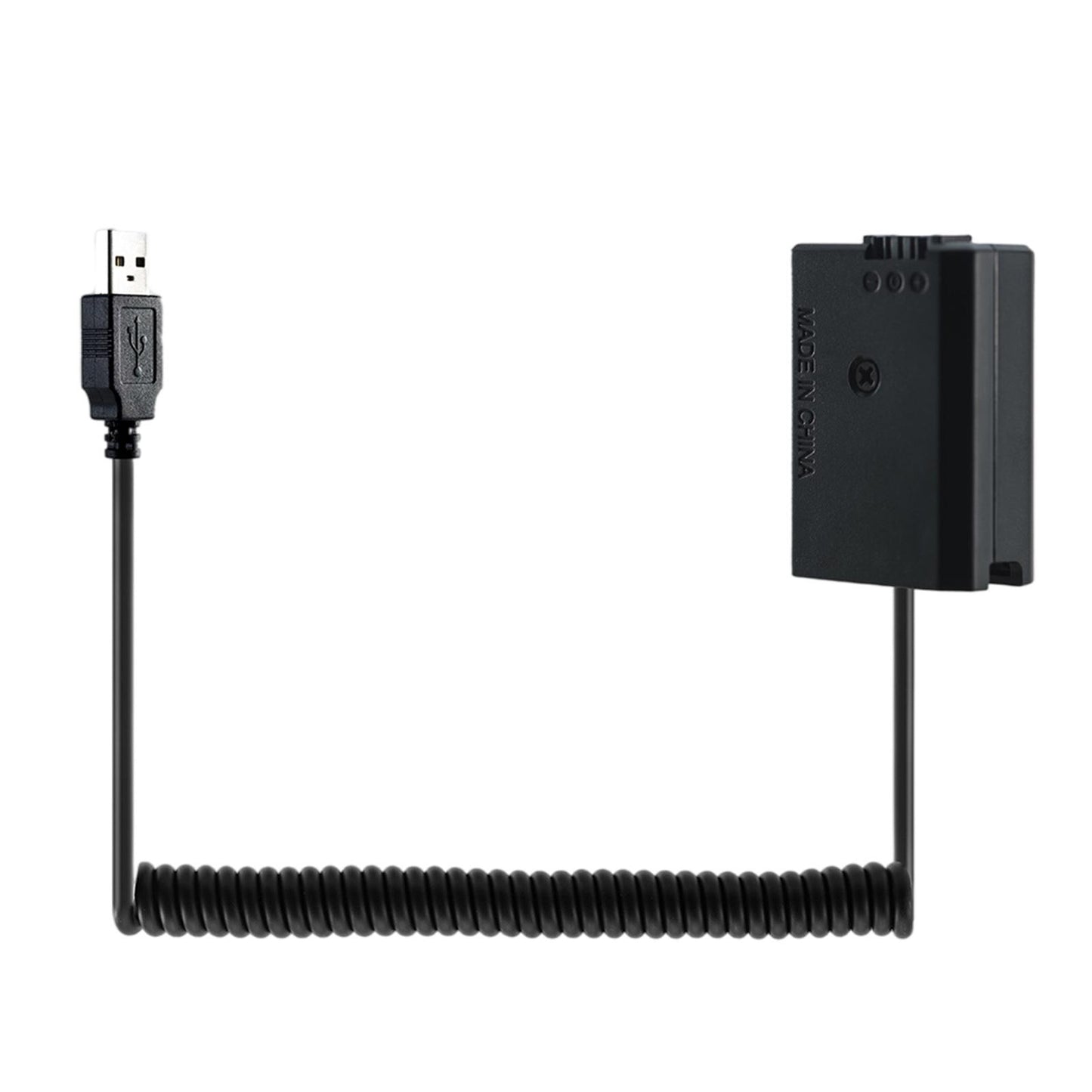 USB Cable To Np-FW50 Dummy Battery for Sony Battery Bank Black Accessories