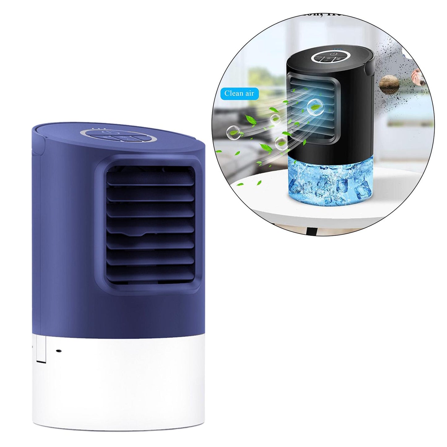 Mini Air Conditioner Fan Bedroom Air Cooler with Timer EU Plug Purple