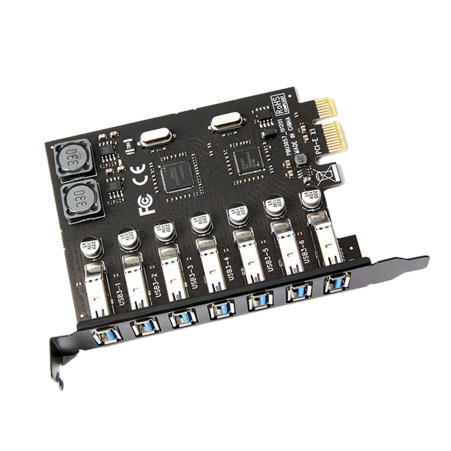 PCI-e to USB 3.0 Card 5Gbps Controller for 8 No Additional Power Accessory