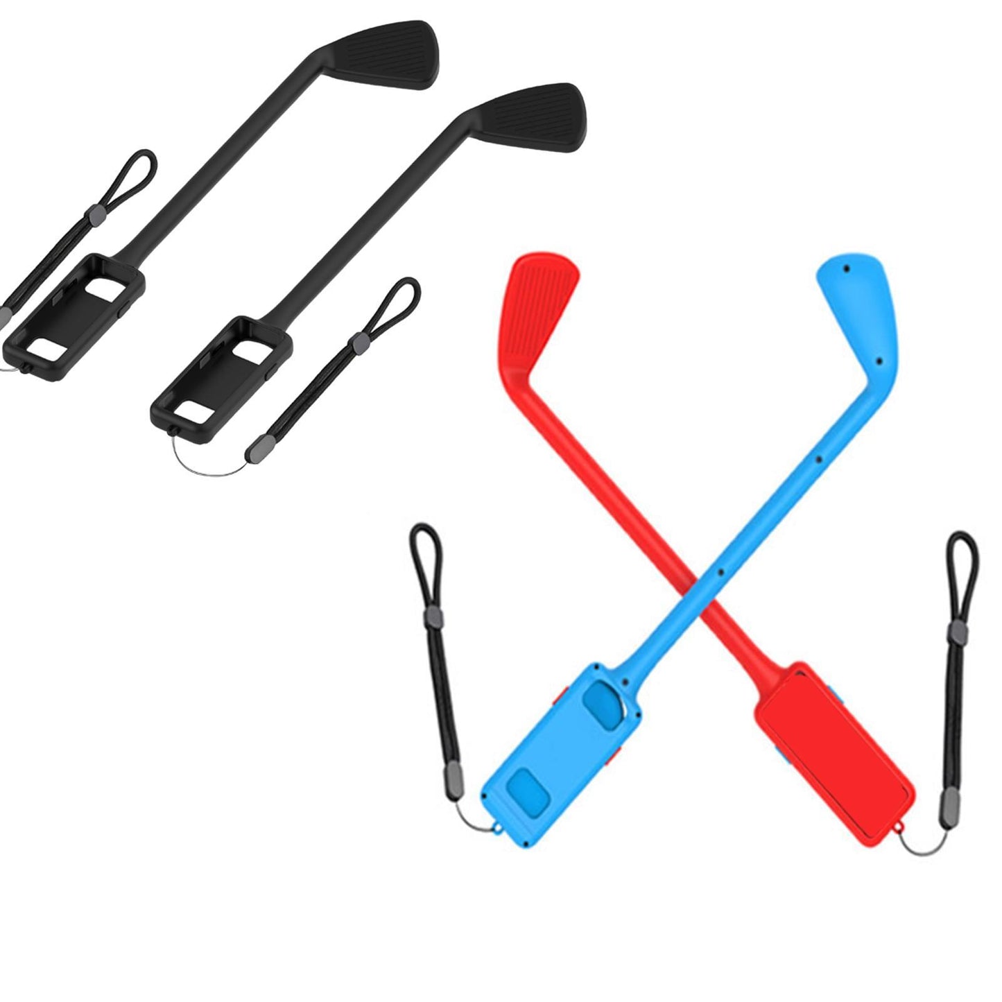 2x Golf Game Grip for Nintendo Switch Golf Clubs Accessories Black