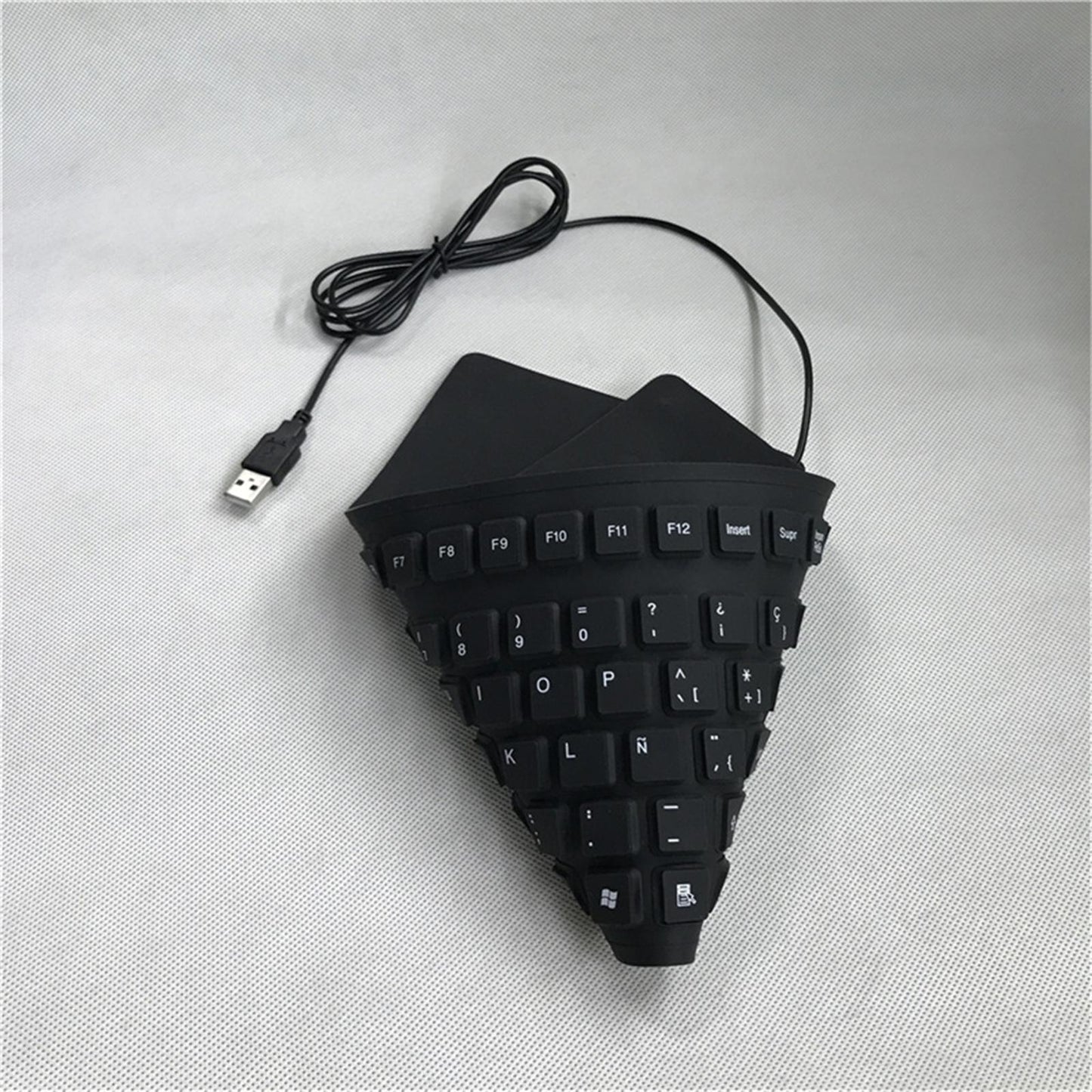 Silicone Spanish Waterproof 105 Key Flexible Foldable Keyboard for PC Laptop