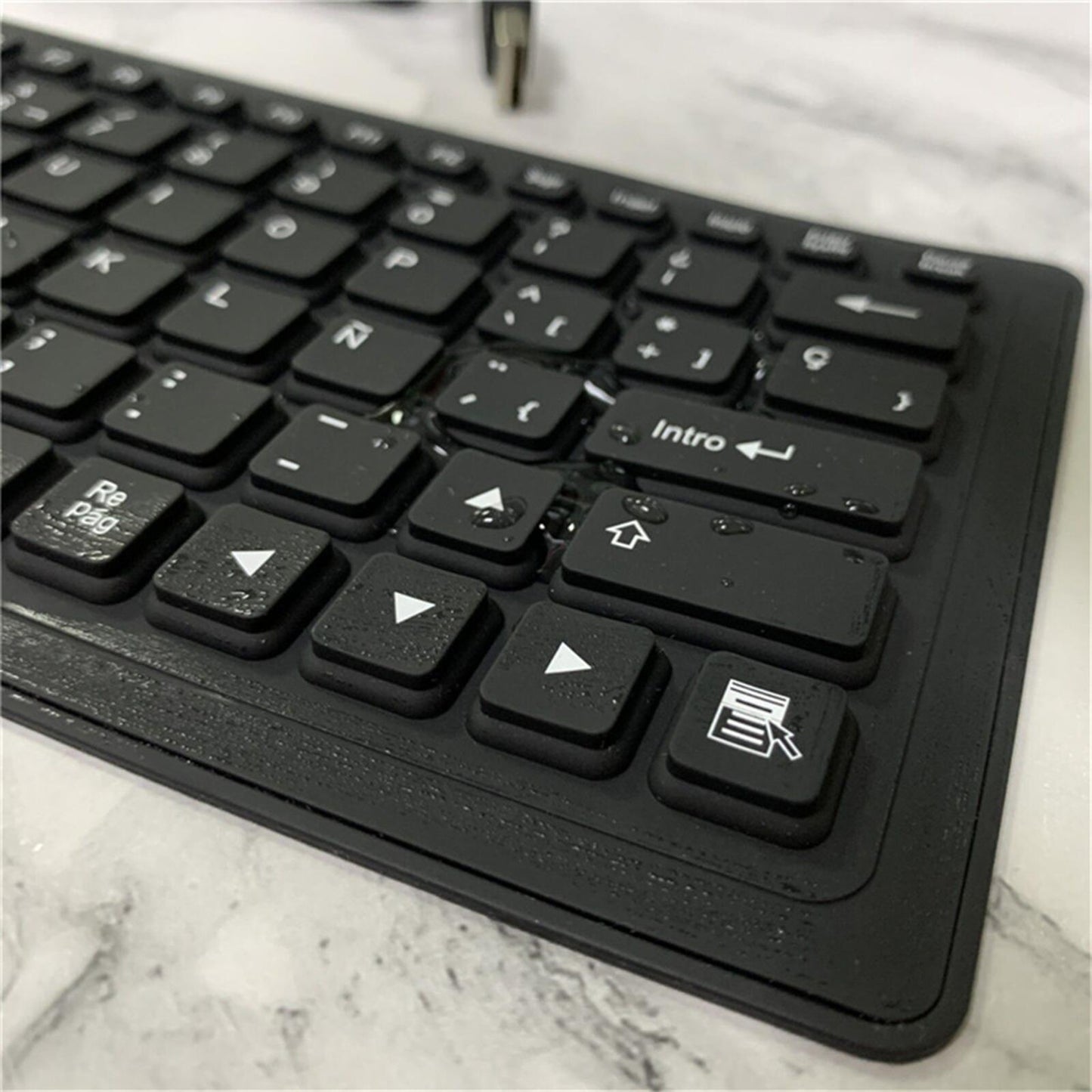 Mini Wired USB Keyboard 84 Keys Waterproof for PC Desktop Laptop Computer