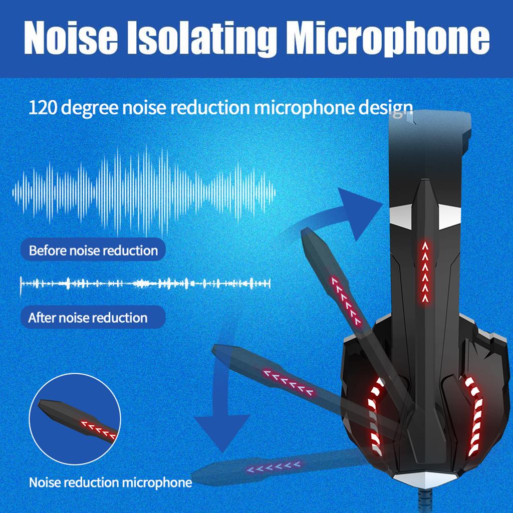 G9000 Pro Noise Cancelling Surround Sound Gaming Headset wMic For PS4 Red