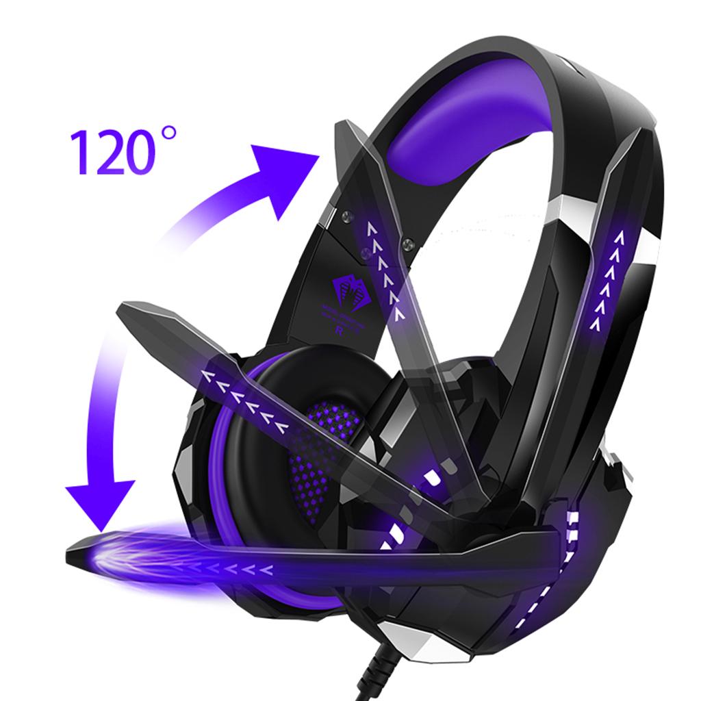 G9000 Pro Noise Cancelling Surround Sound Gaming Headset wMic For PS4 Purple