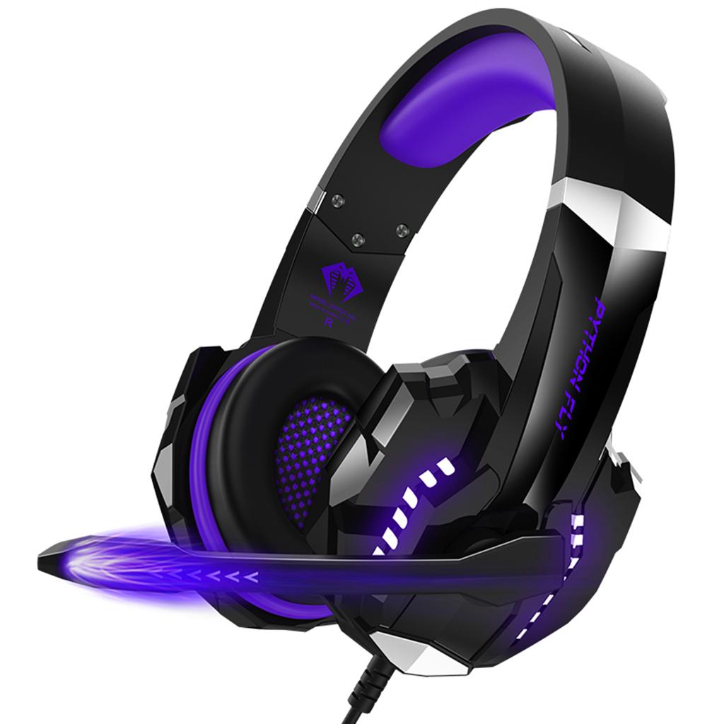 G9000 Pro Noise Cancelling Surround Sound Gaming Headset wMic For PS4 Purple
