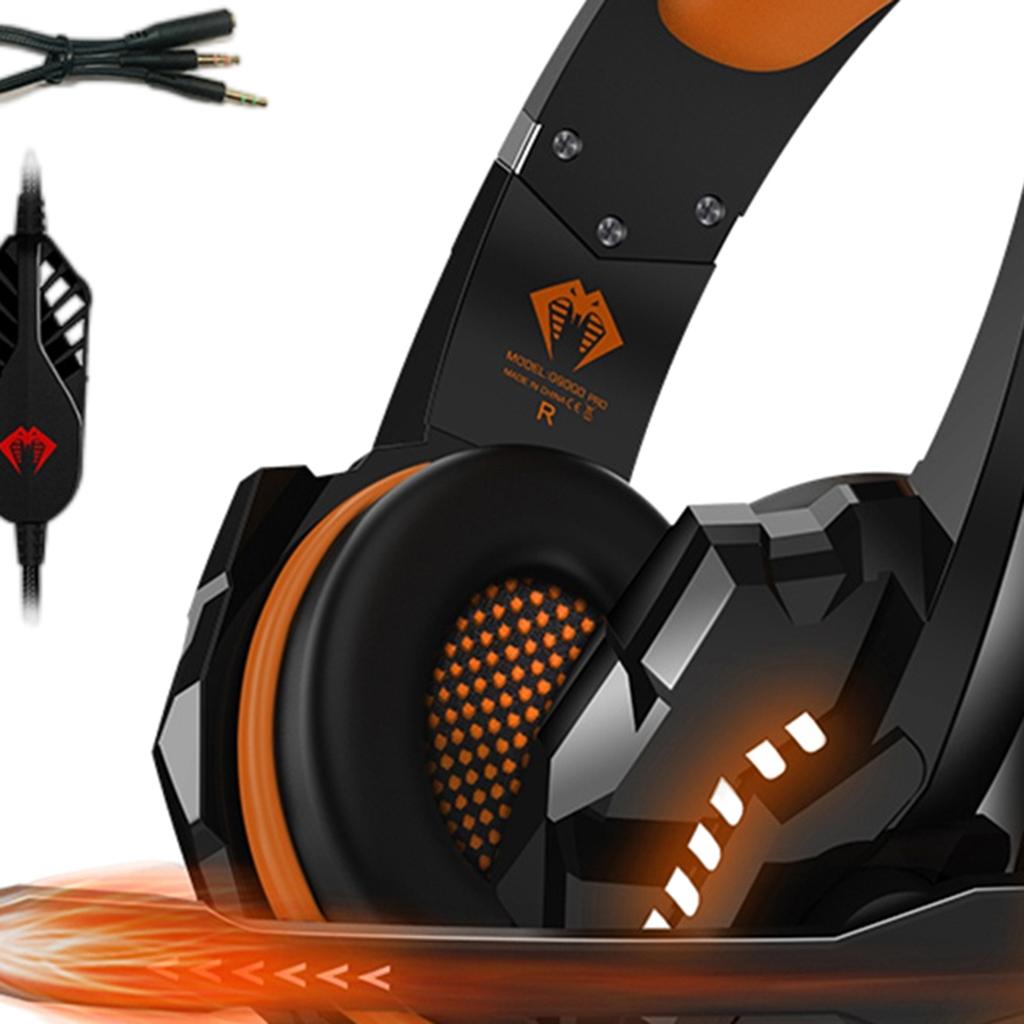 G9000 Pro Noise Cancelling Surround Sound Gaming Headset wMic For PS4 Orange