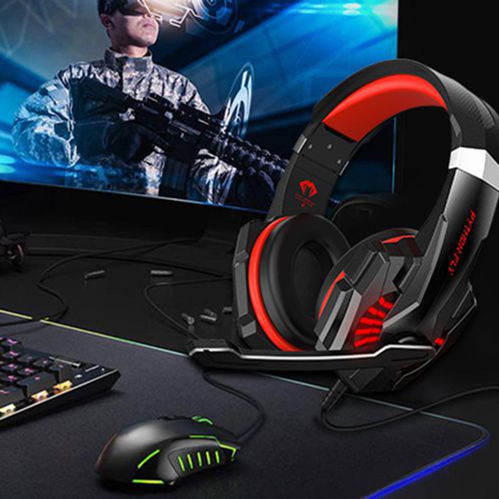 G9000mini Stereo Gaming Headset Over Ear Noise Cancelling Mic for PS4 Red