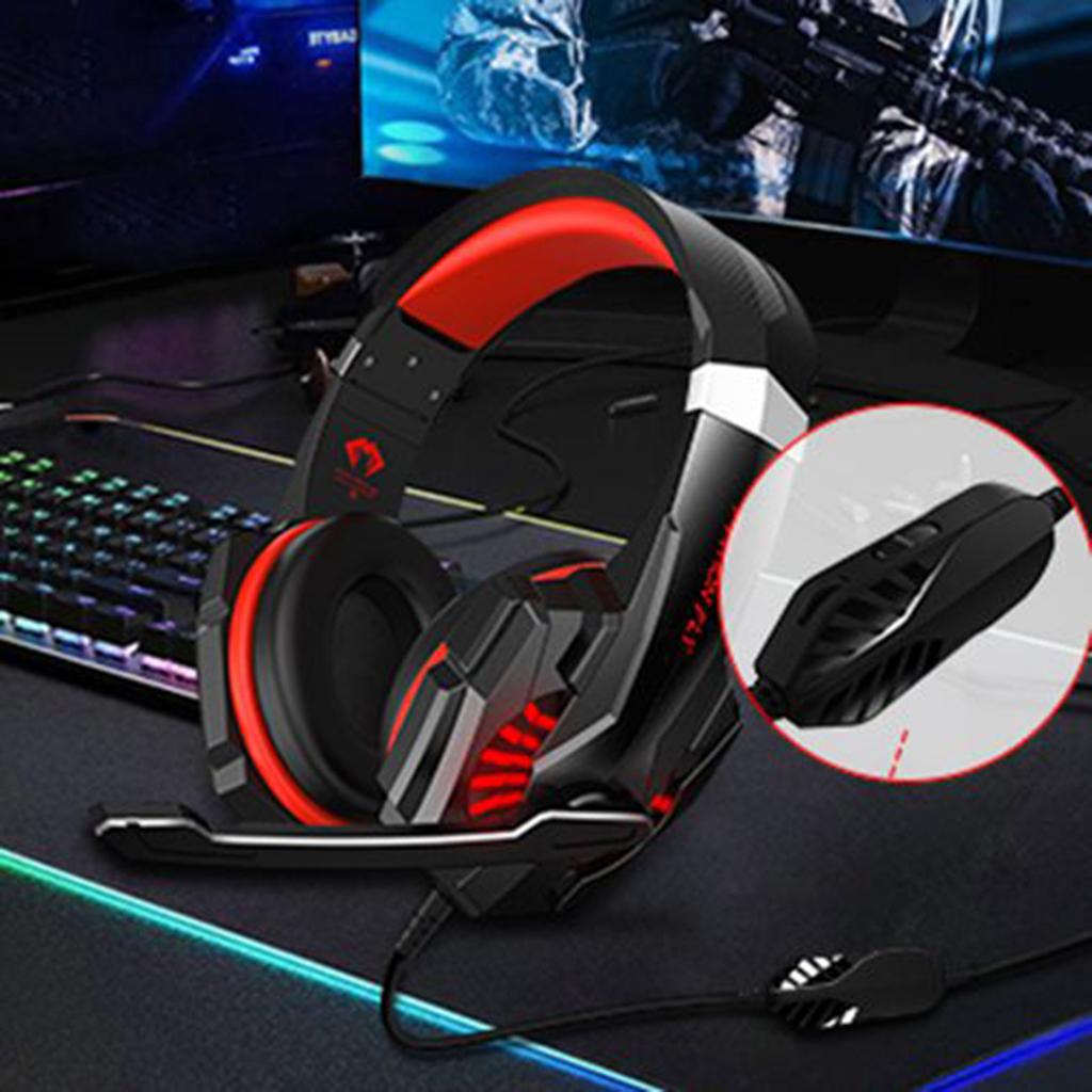 G9000mini Stereo Gaming Headset Over Ear Noise Cancelling Mic for PS4 Red