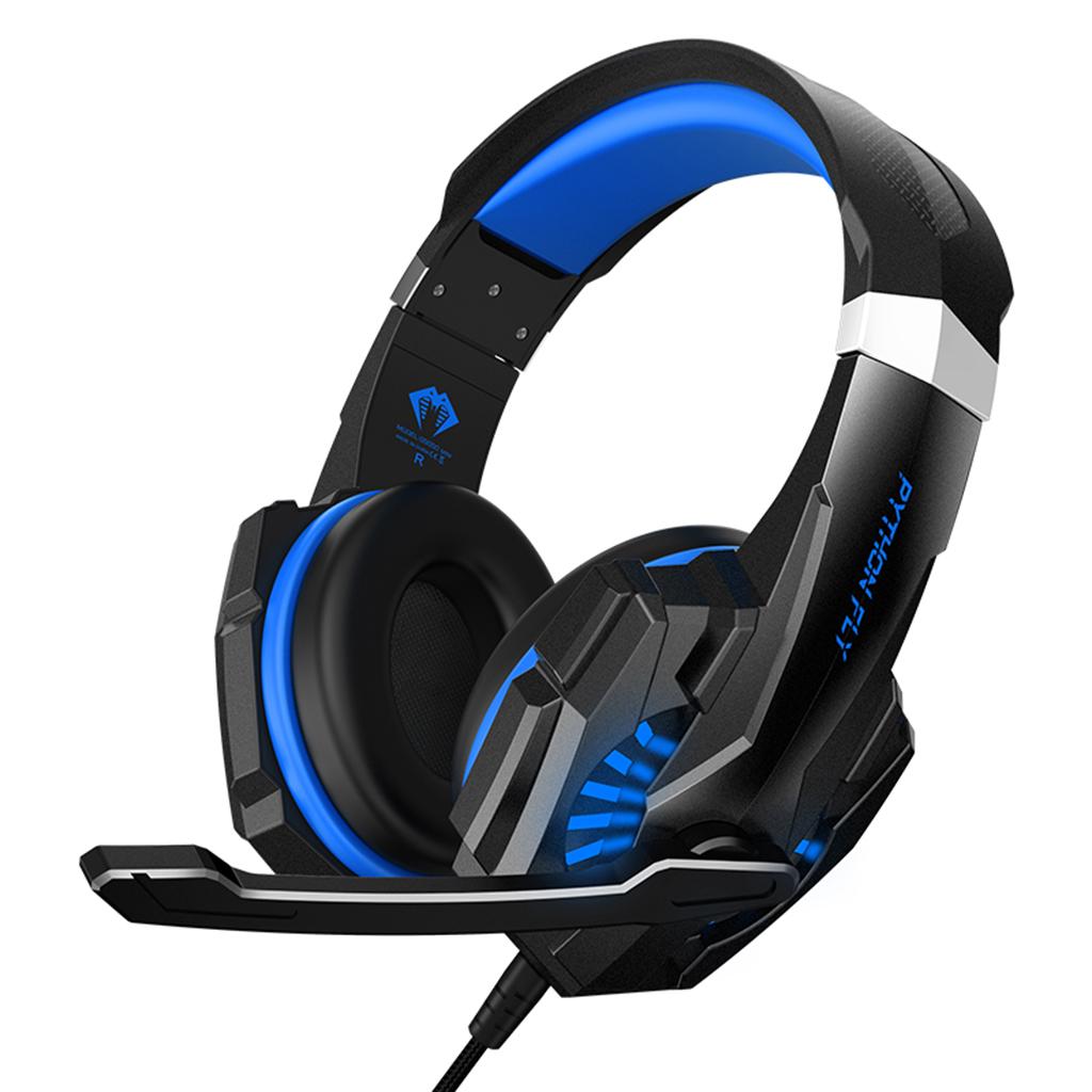 G9000mini Stereo Gaming Headset Over Ear Noise Cancelling Mic for PS4 Blue