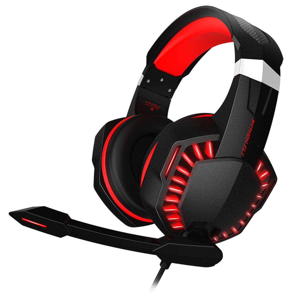 G2000PRO Wired Stereo Gaming Headset Over Ear with Noise Cancelling Mic Red