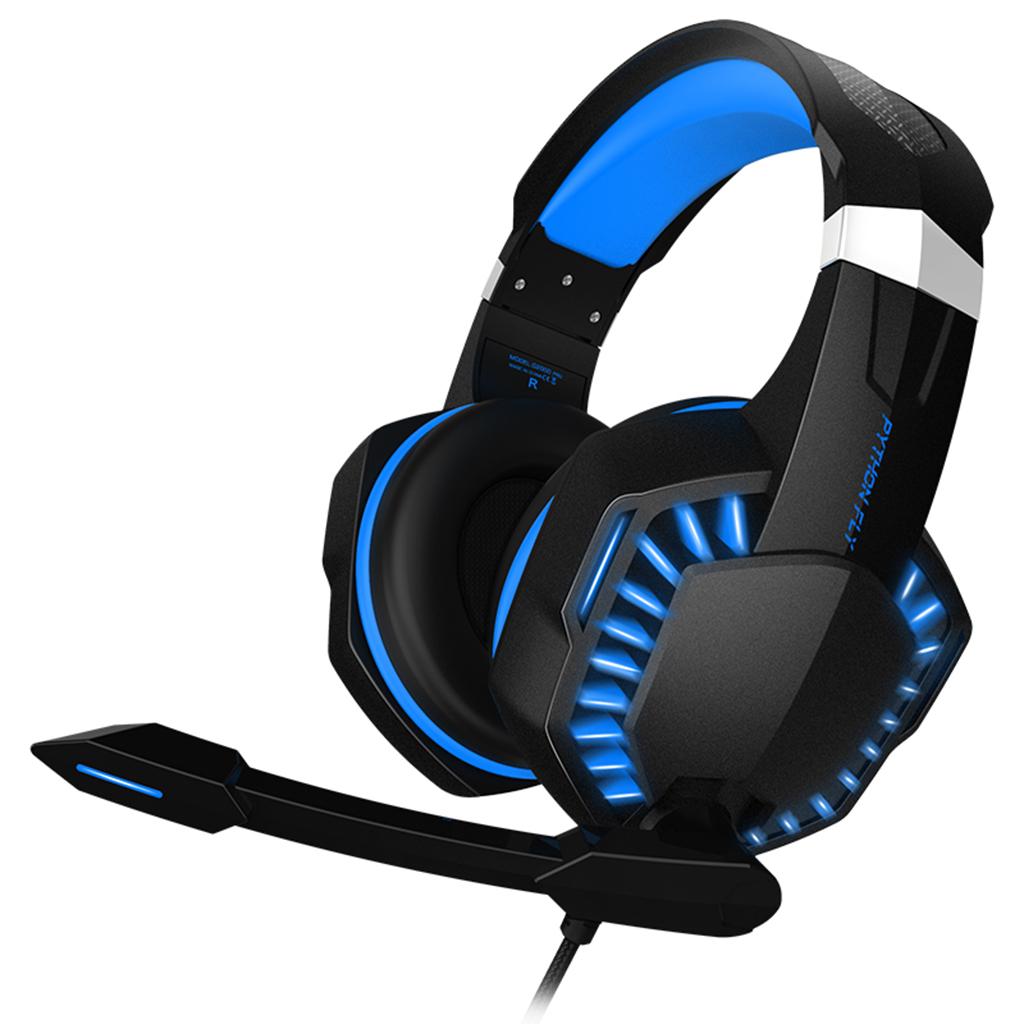 G2000PRO Wired Stereo Gaming Headset Over Ear with Noise Cancelling Mic Blue