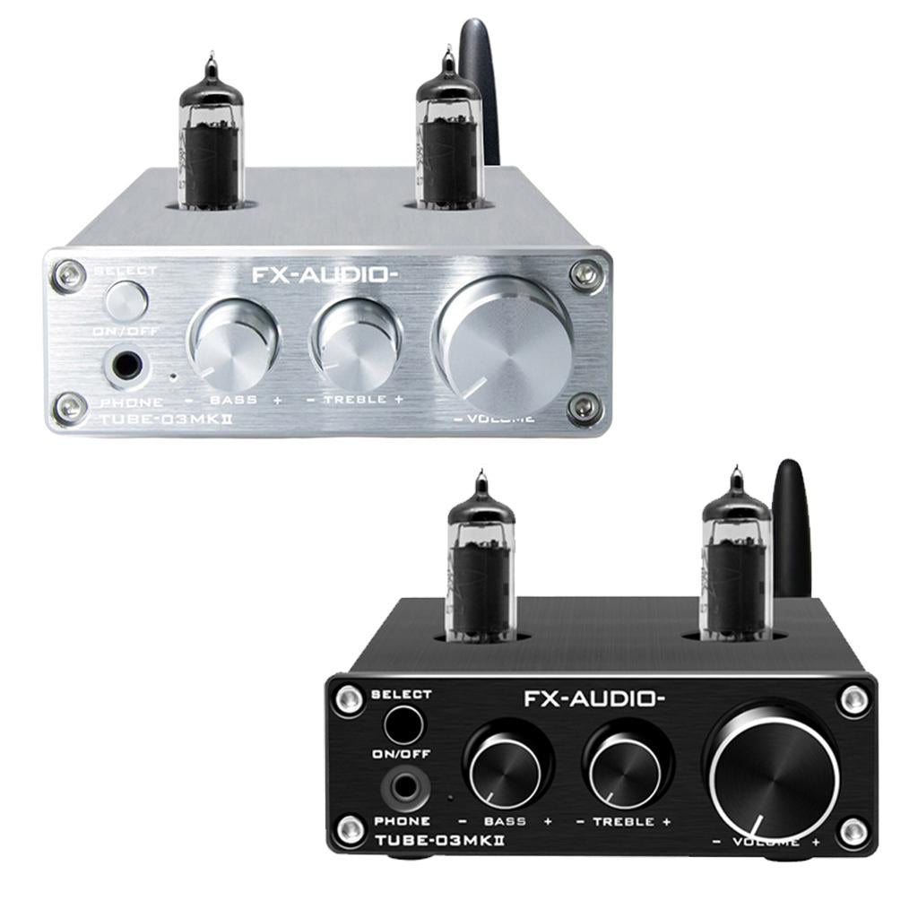 Bluetooth Tube Headphone Amplifier Treble & Bass Tone Control Black
