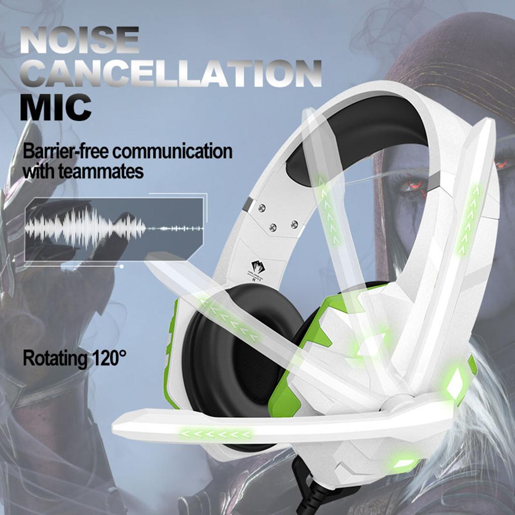 G9000MAX Gaming Headset Over Ear Earphone w/Mic Volume Control for PS4 White