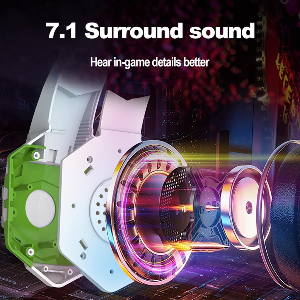 G9000MAX Gaming Headset Over Ear Earphone w/Mic Volume Control for PS4 White