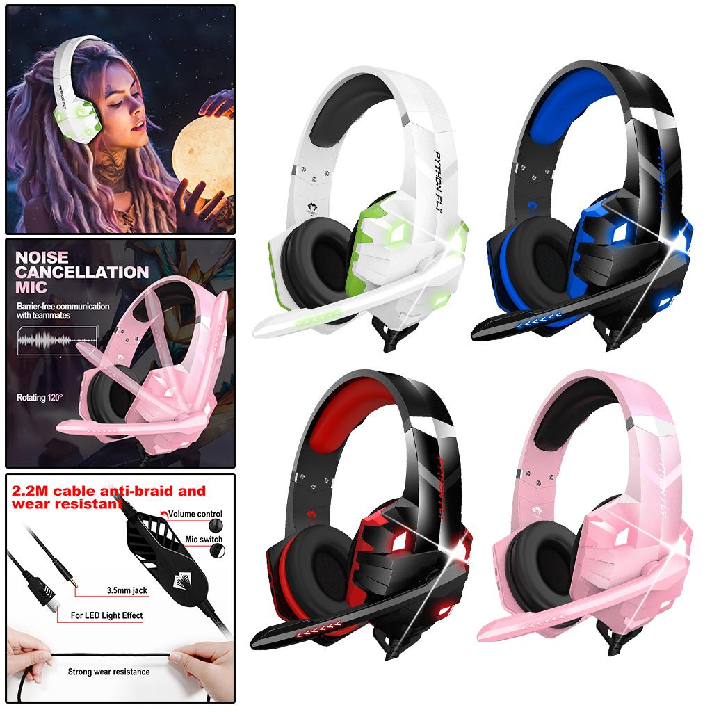 G9000MAX Gaming Headset Over Ear Earphone w/Mic Volume Control for PS4 White