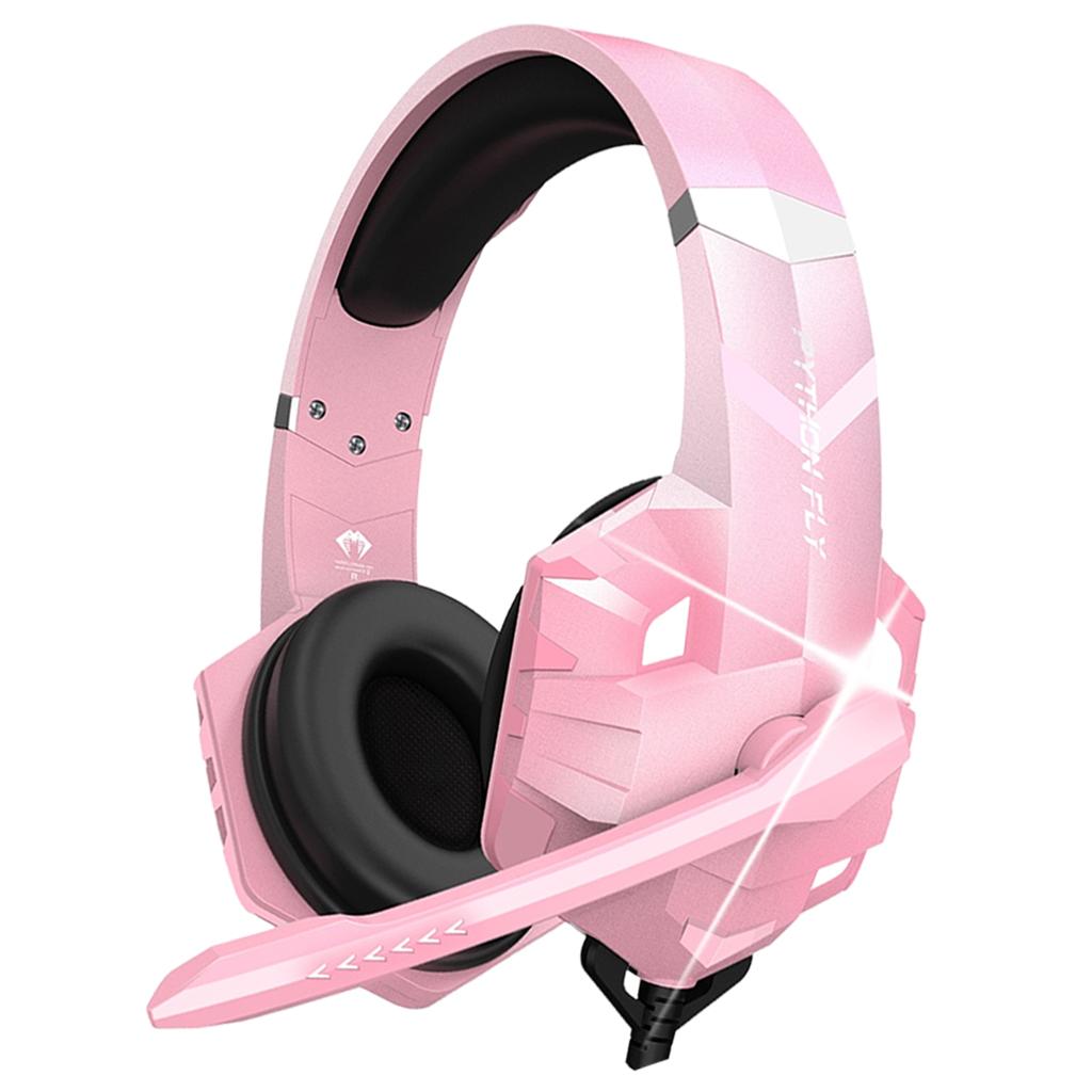 G9000MAX Gaming Headset Over Ear Earphone w/Mic Volume Control for PS4 Pink