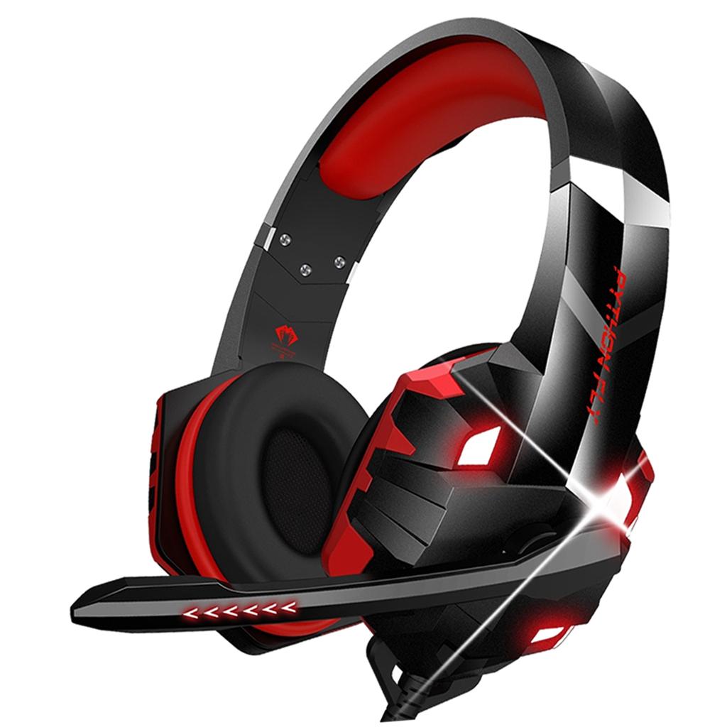 G9000MAX Gaming Headset Over Ear Earphone w/Mic Volume Control for PS4 Red