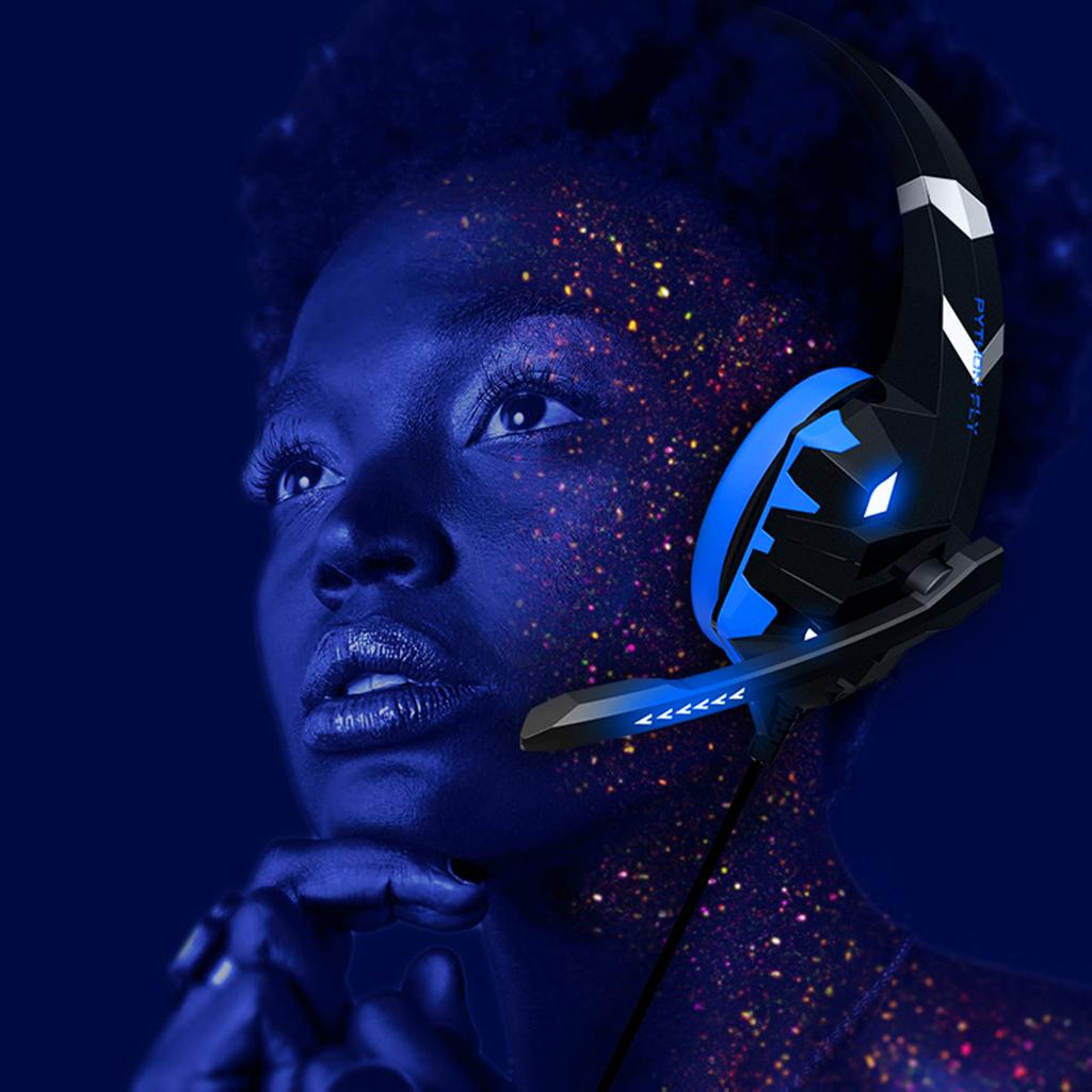 G9000MAX Gaming Headset Over Ear Earphone w/Mic Volume Control for PS4 Blue