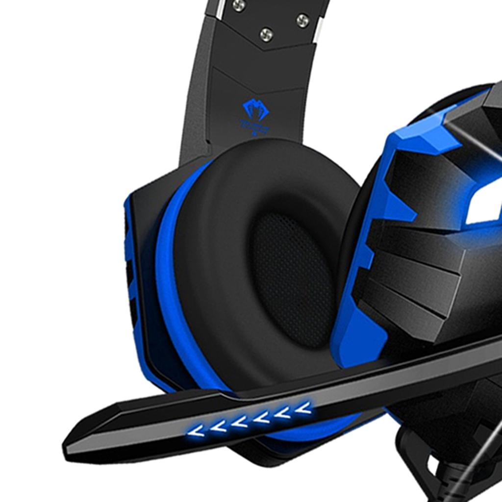 G9000MAX Gaming Headset Over Ear Earphone w/Mic Volume Control for PS4 Blue