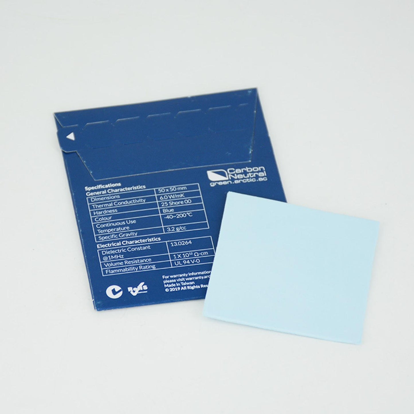 Silicone Thermal Pad 6.0 W/mK for CPU Coolers LED Cooler 50x50x0.5 mm