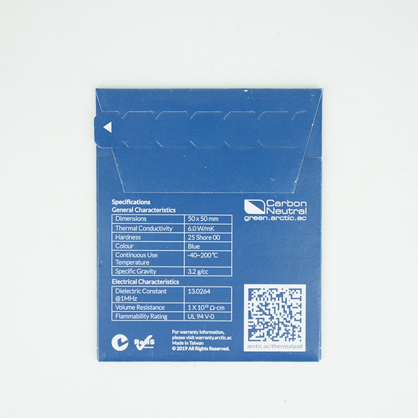 Silicone Thermal Pad 6.0 W/mK for CPU Coolers LED Cooler 50x50x0.5 mm