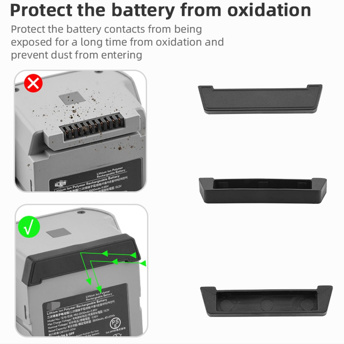 Battery Port Dust Cover Plug Protective Cover for DJI Mavic Air 2S