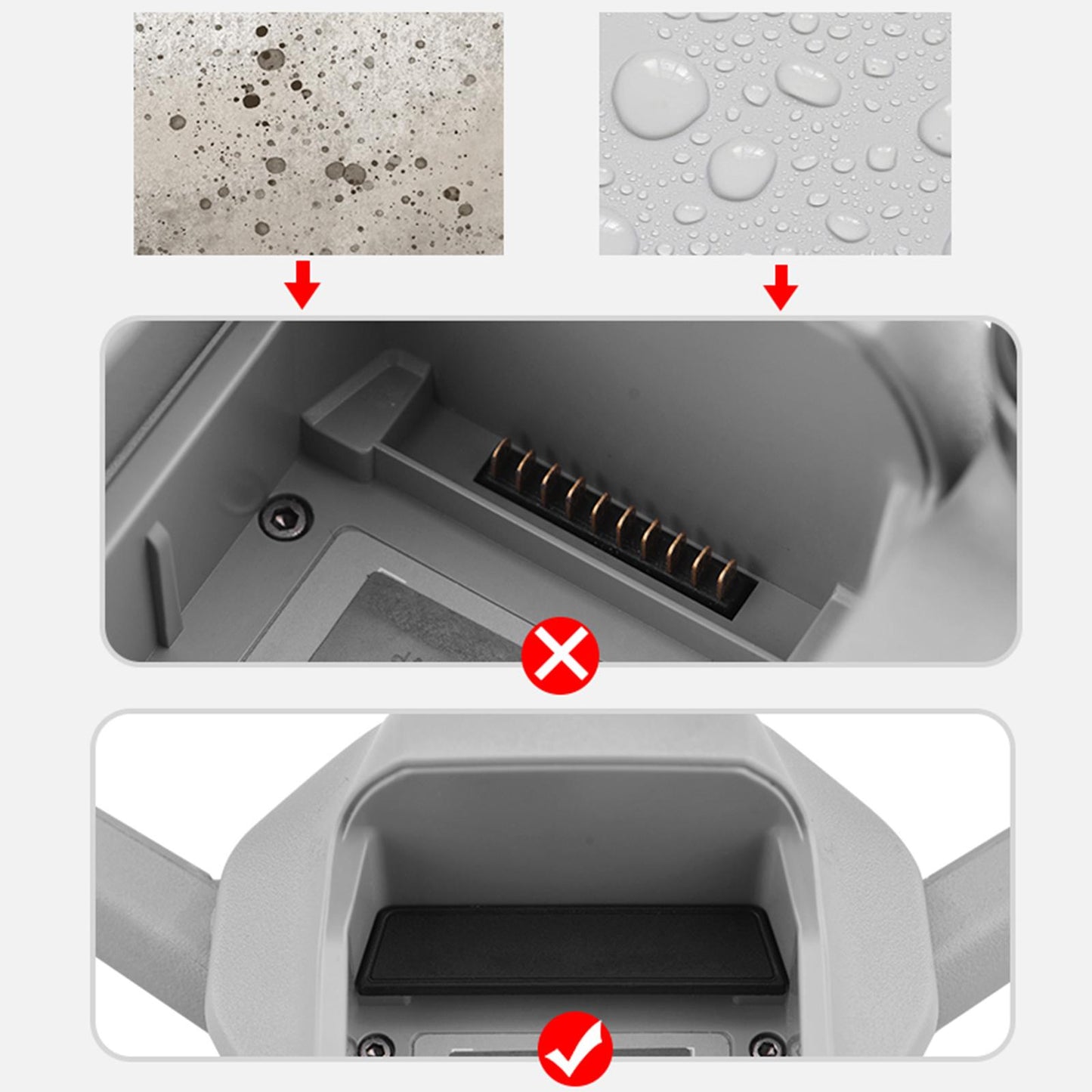 Battery Port Dust Cover Plug Protective Cover for DJI Mavic Air 2S