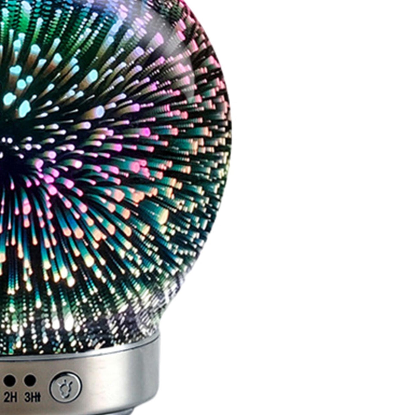 3D Glass Essential Oil Diffuser Quiet Humidifier Night Light Leisure