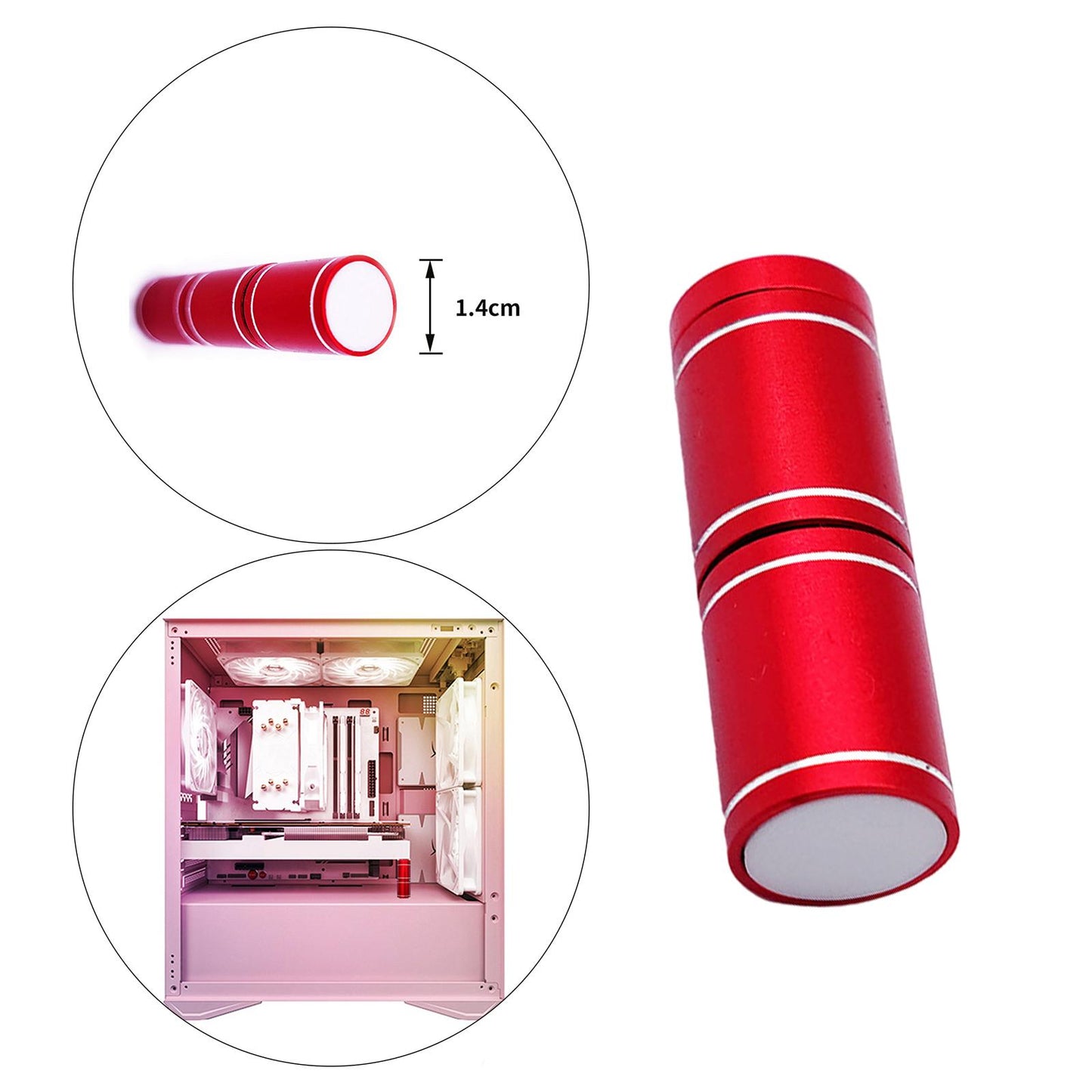 Adjustable Graphics Card GPU Brace Support Video Card Sag Holder Aluminum Red Short