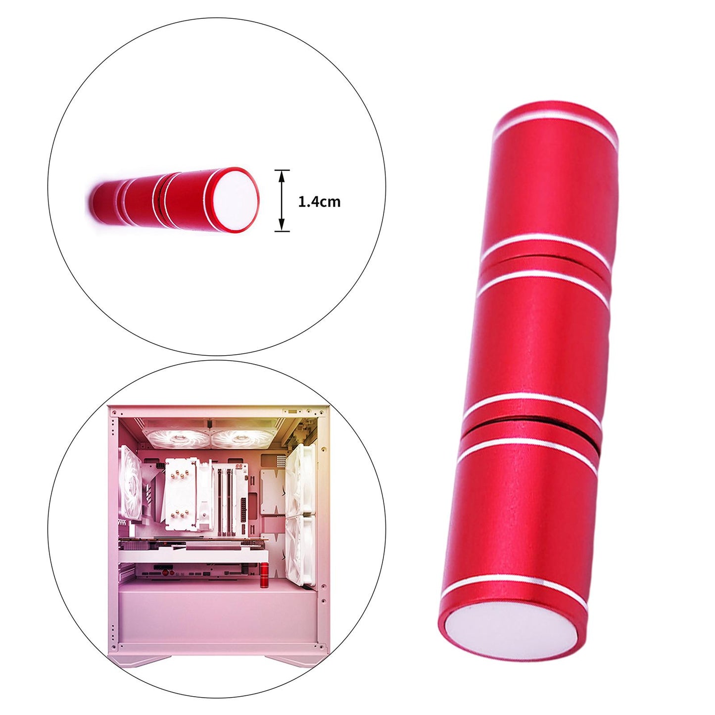 Adjustable Graphics Card GPU Brace Support Video Card Sag Holder Aluminum Red Long