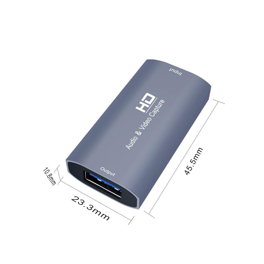 HD USB Audio Video Capture Card 4K Device for Recording Live Broadcasting