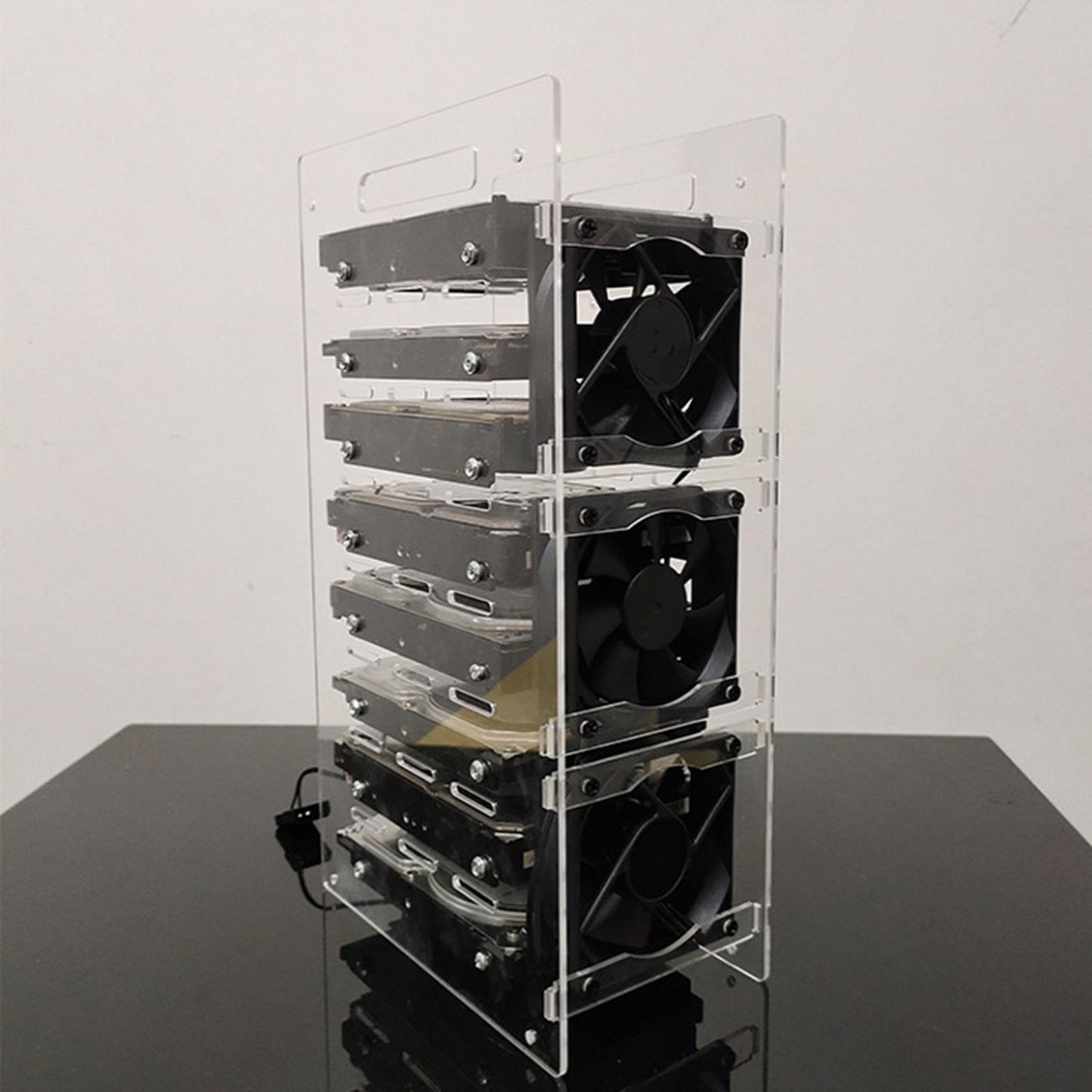 DIY 3.5inch Acrylic Hard Drive Bracket Accessories for HDD Solid 6 Floor