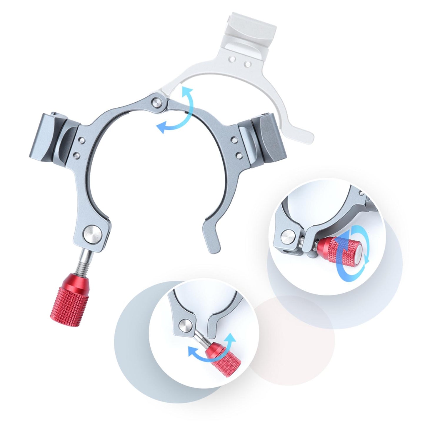 Dual Cold Shoe Adapter Clamp for DJI Osmo Mobile 3/4 Fill Light/Microphone