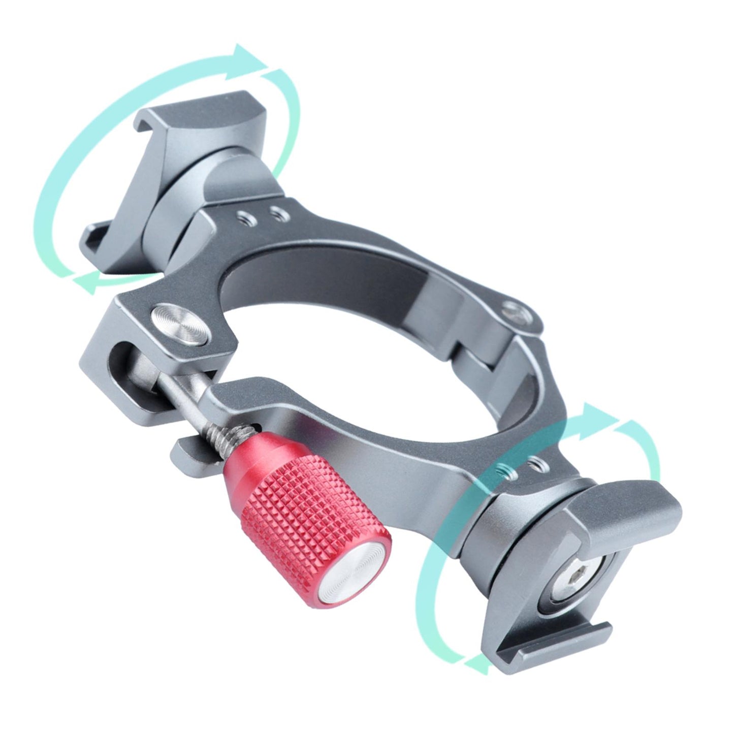 Dual Cold Shoe Adapter Clamp for DJI Osmo Mobile 3/4 Fill Light/Microphone