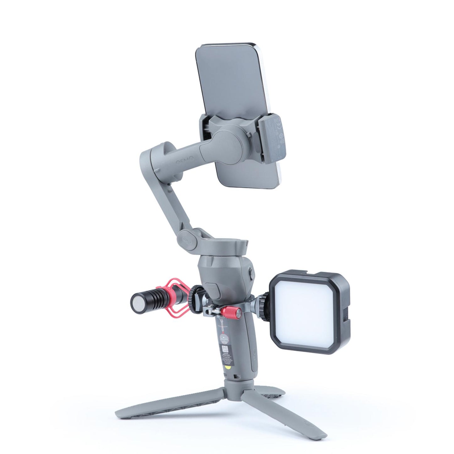 Dual Cold Shoe Adapter Clamp for DJI Osmo Mobile 3/4 Fill Light/Microphone