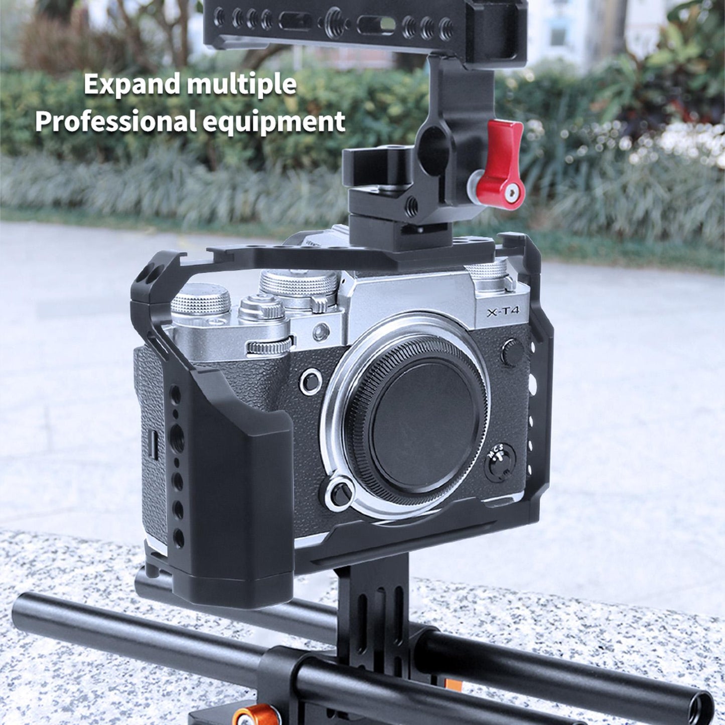 Camera Cage for Fuji X-T4 Mirrorless Camera 3/8 Locating Hole Shooting Rig"
