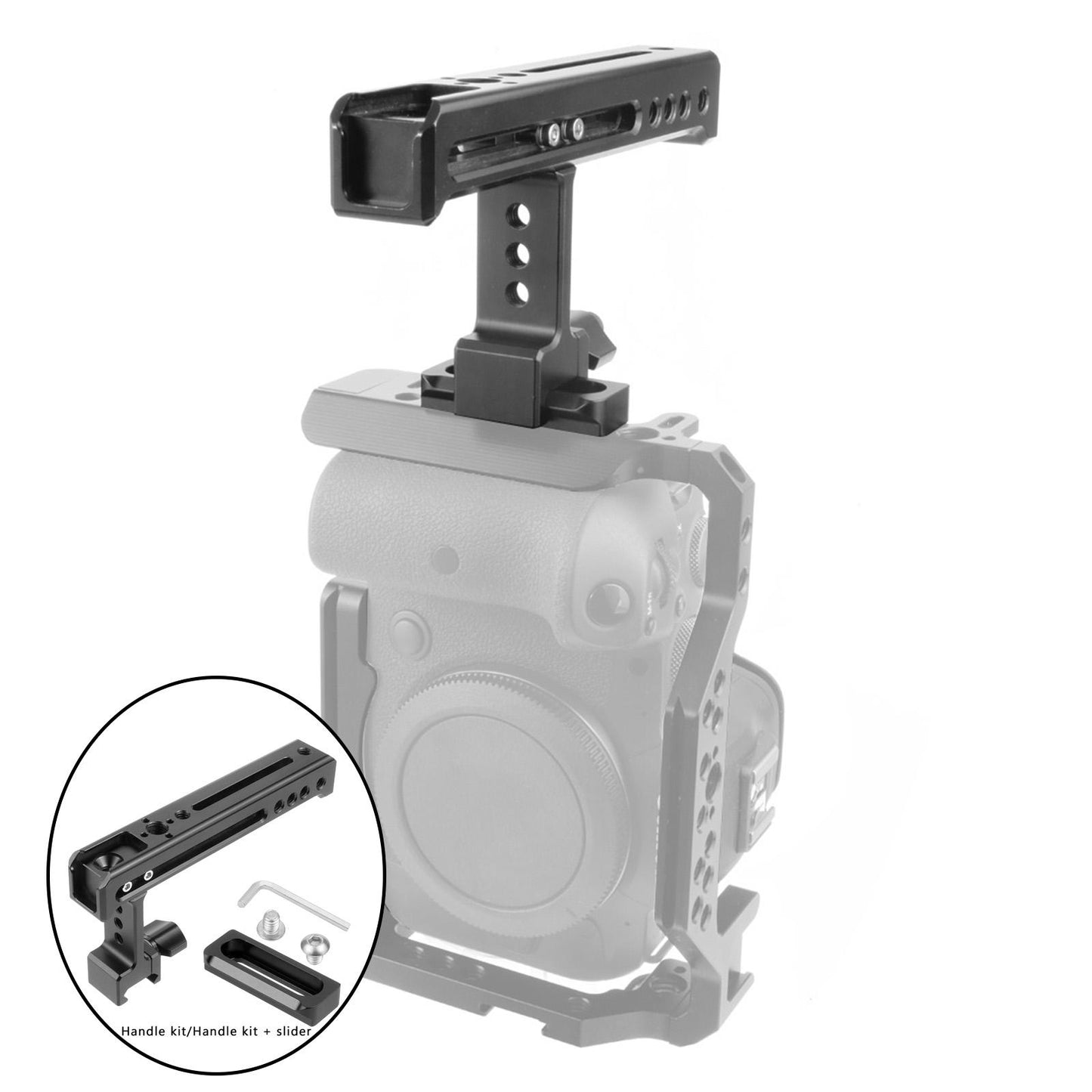 Top Side Cheese Handle Grip Universal for Balance DSLR Camera Cage LED Light No Slider