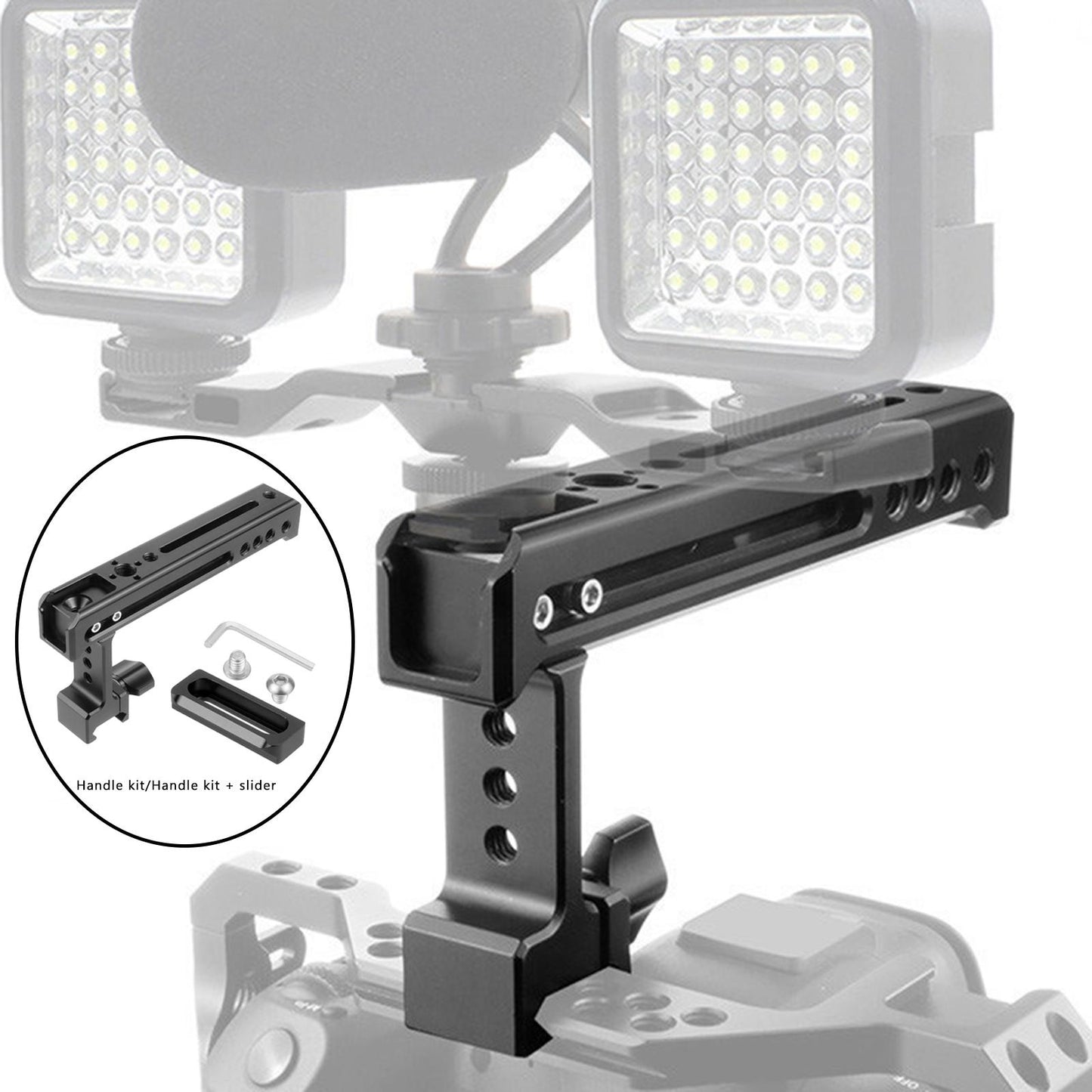 Top Side Cheese Handle Grip Universal for Balance DSLR Camera Cage LED Light No Slider