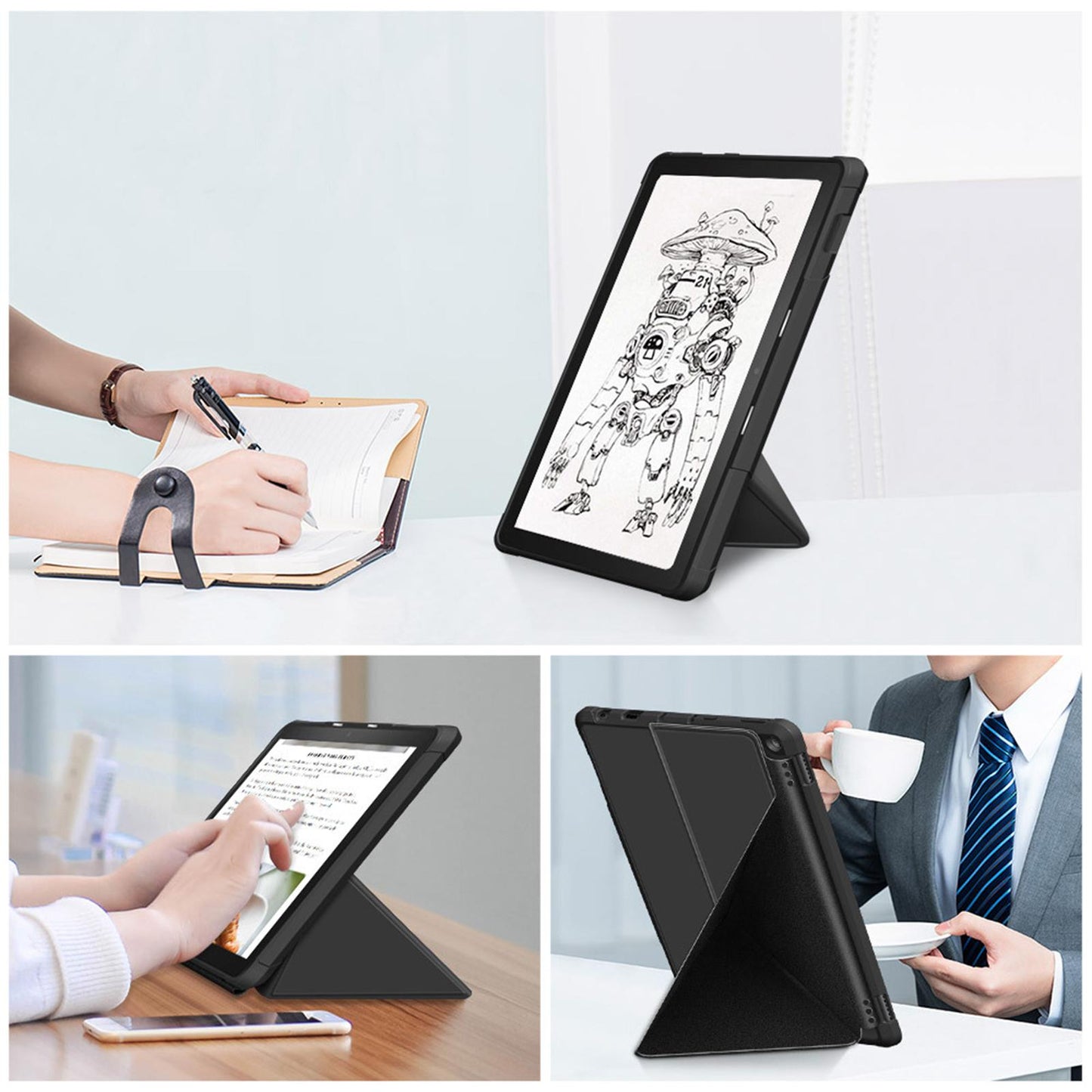 Ultra Slim Folding Protector Case Cover For Fire HD10 2021 Auto Wake gray