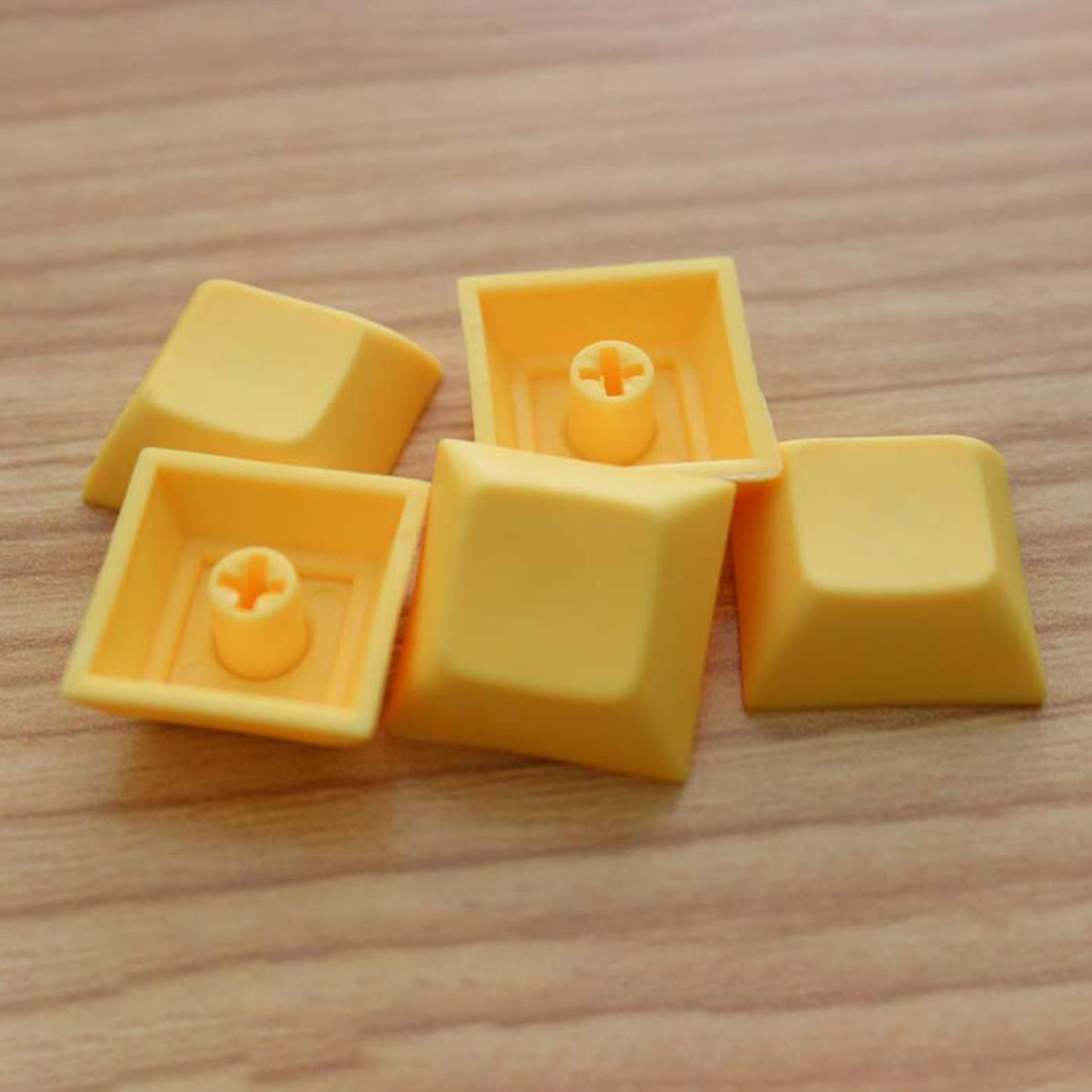 12Pcs PBT DSA Keycaps Blank for MX Switches Mechanical Keyboard Yellow