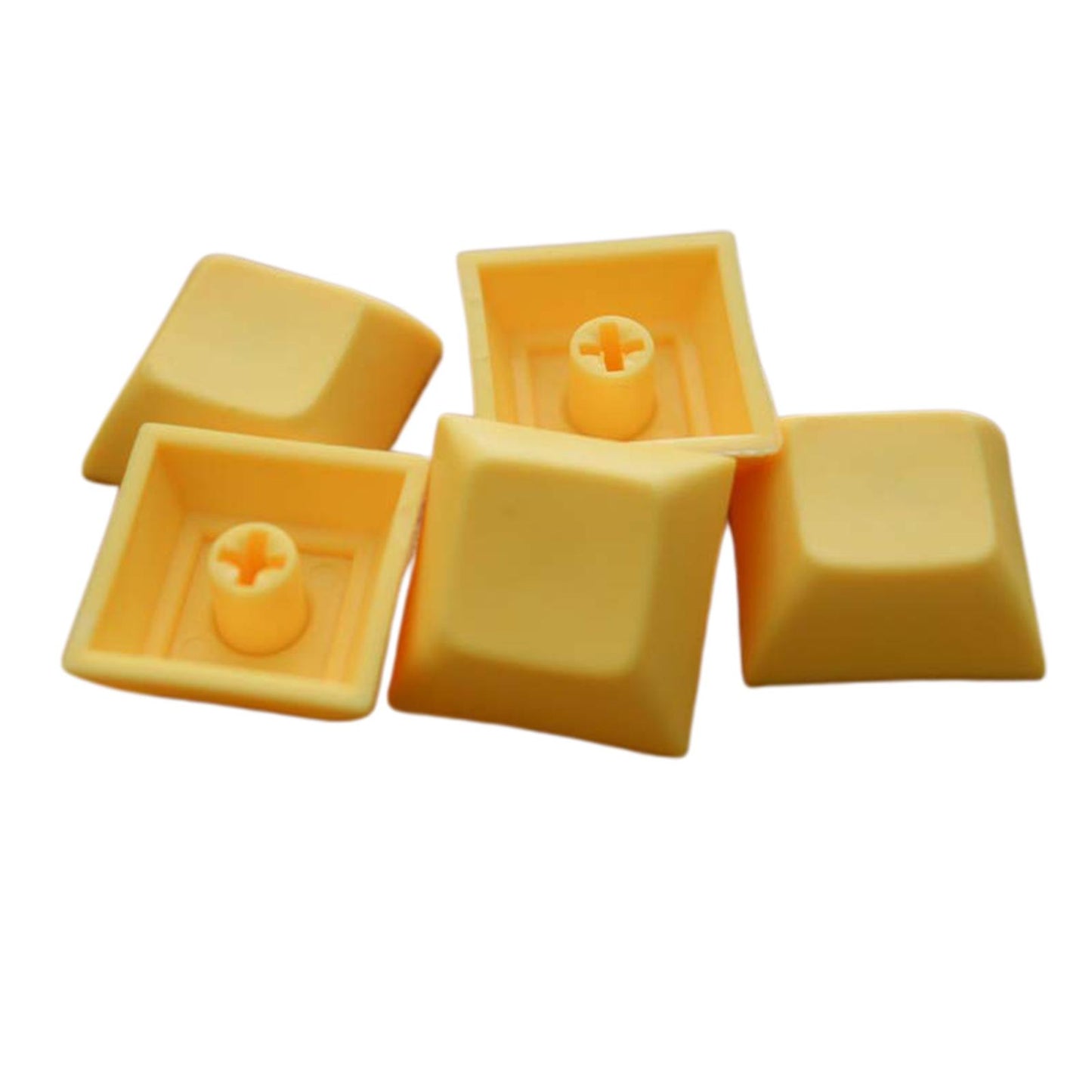 12Pcs PBT DSA Keycaps Blank for MX Switches Mechanical Keyboard Yellow