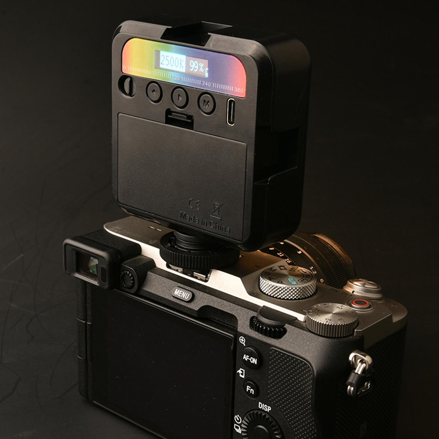 Portable RGB LED Video Light Panel Dimmable Mini Pocket Full Color