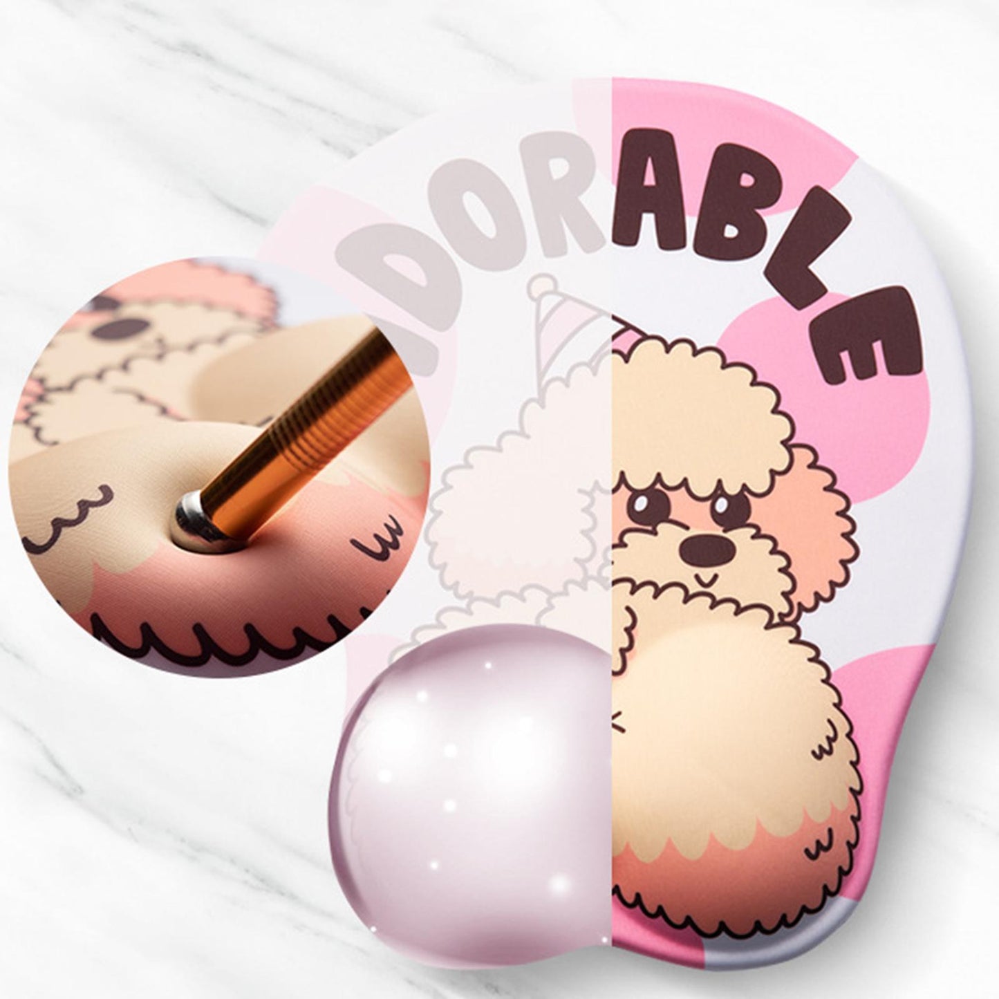 Anime Mouse Pad Dog Mousepad Relieve Wrist Pain Non-Slip Corgi