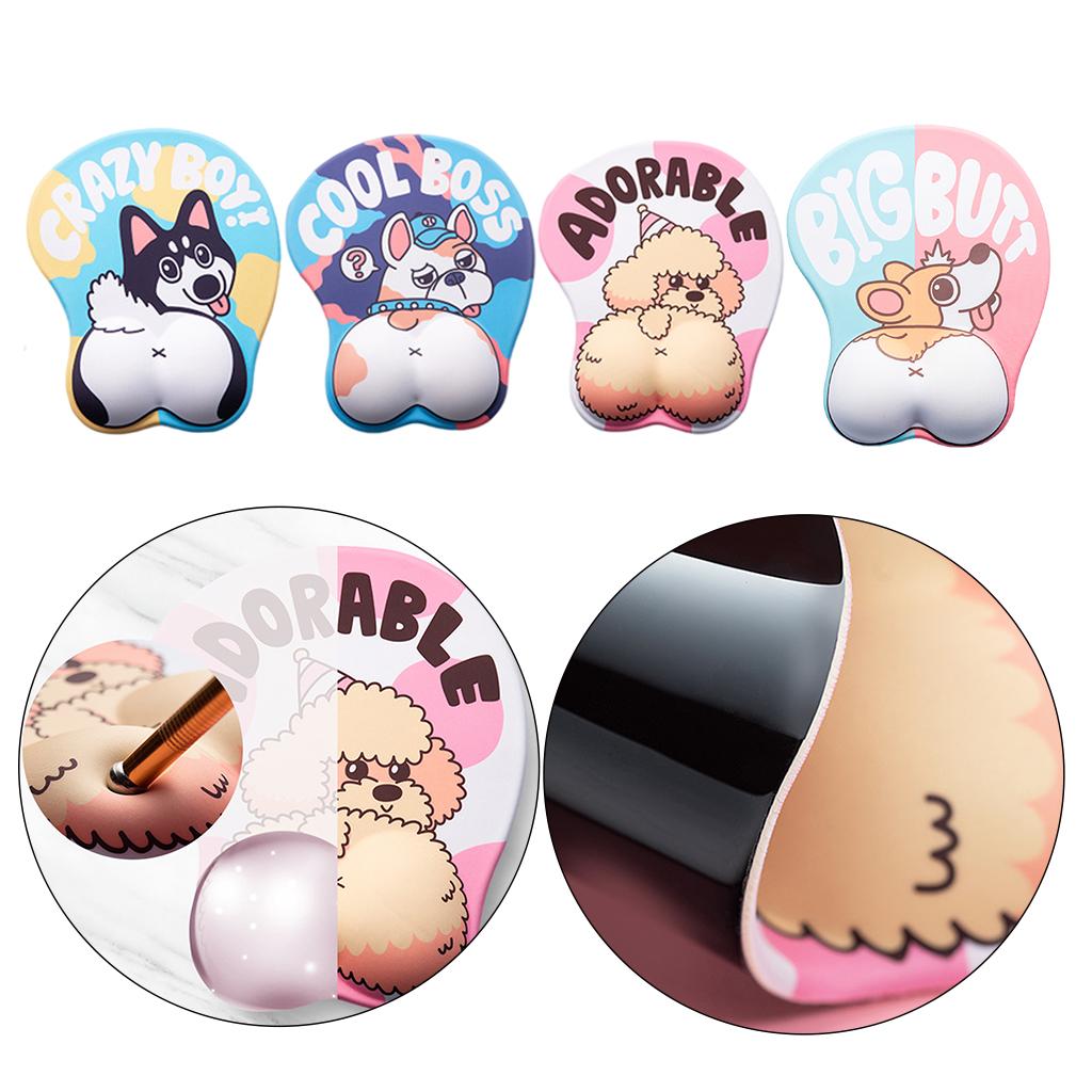 Anime Mouse Pad Dog Mousepad Relieve Wrist Pain Non-Slip Corgi