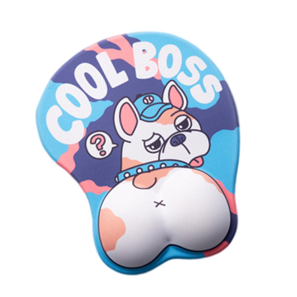 Anime Mouse Pad Dog Mousepad Relieve Wrist Pain Non-Slip French Bulldog