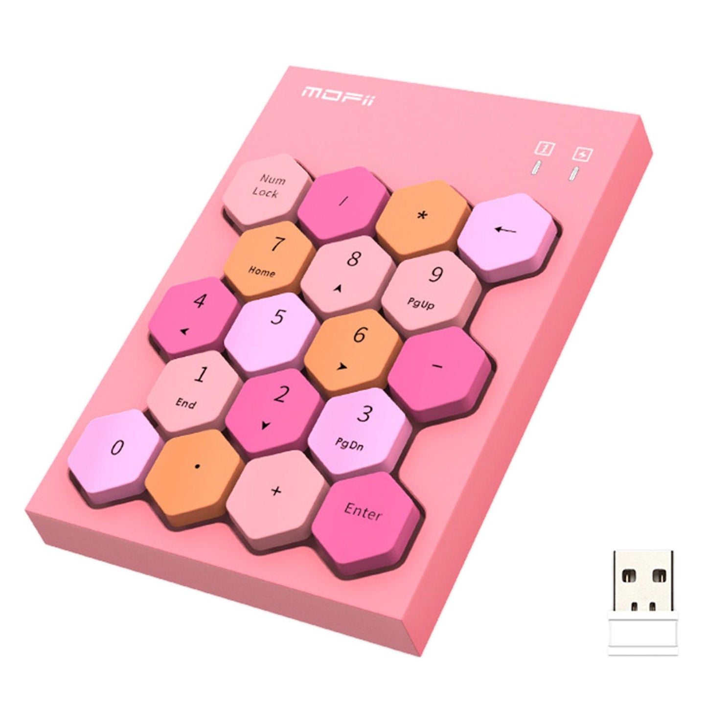 Fashion 2.4GHz Wireless Keypad Numeric Keypad for Laptop Notebook Desktop Pink Mixed