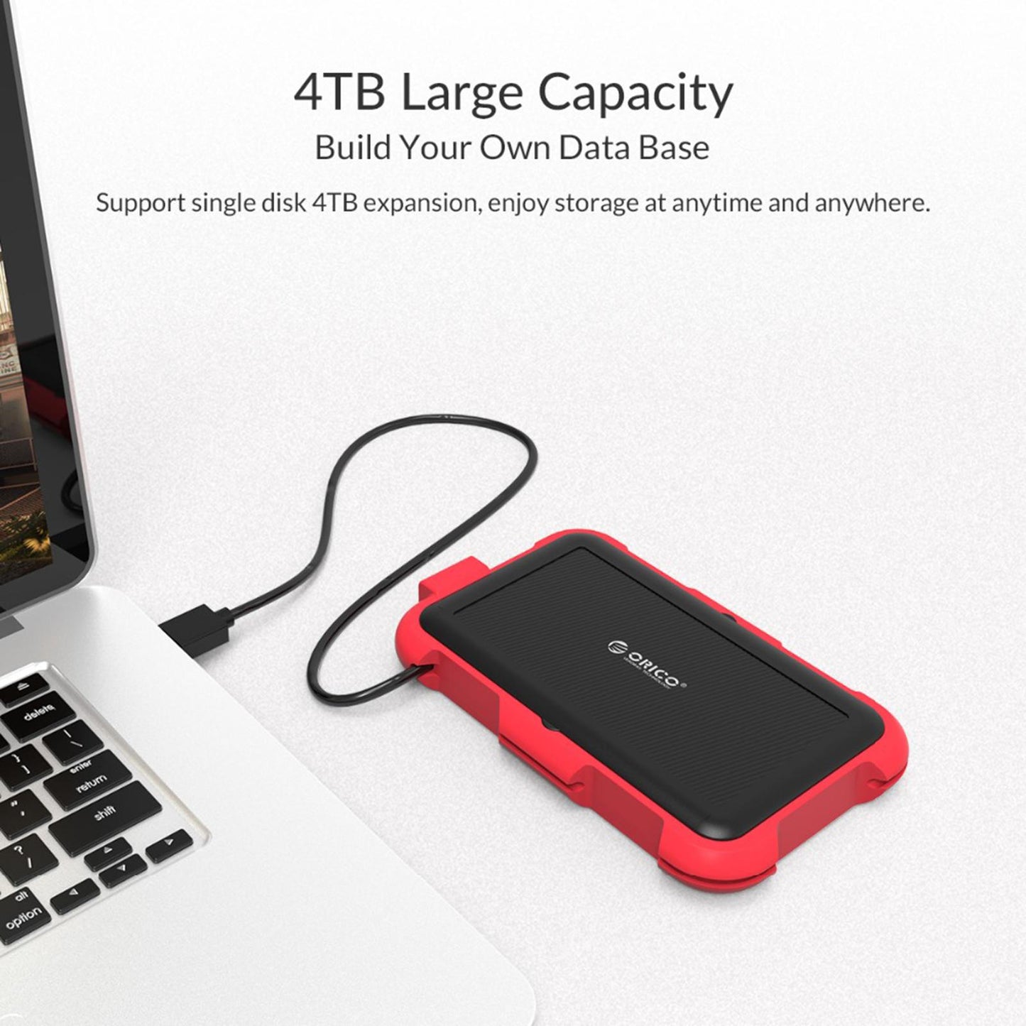 2.5 USB Hard Drive HDD Enclosure Adapter Case Data Storage Red B"