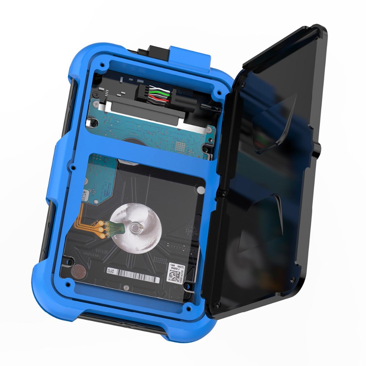 2.5 USB Hard Drive HDD Enclosure Adapter Case Data Storage Blue "